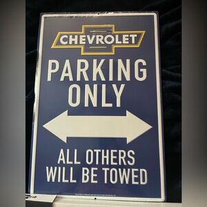 Chevrolet Blue Parking Only Sign